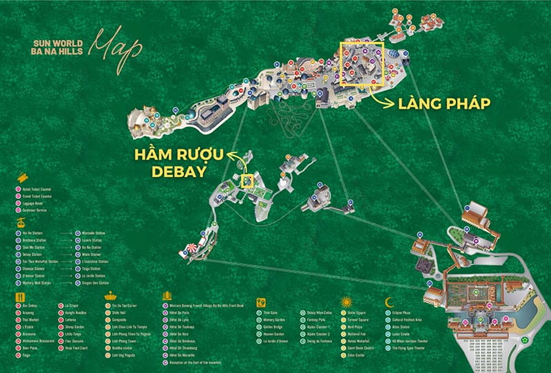 Bản Đồ Làng Pháp Bà Nà Hills